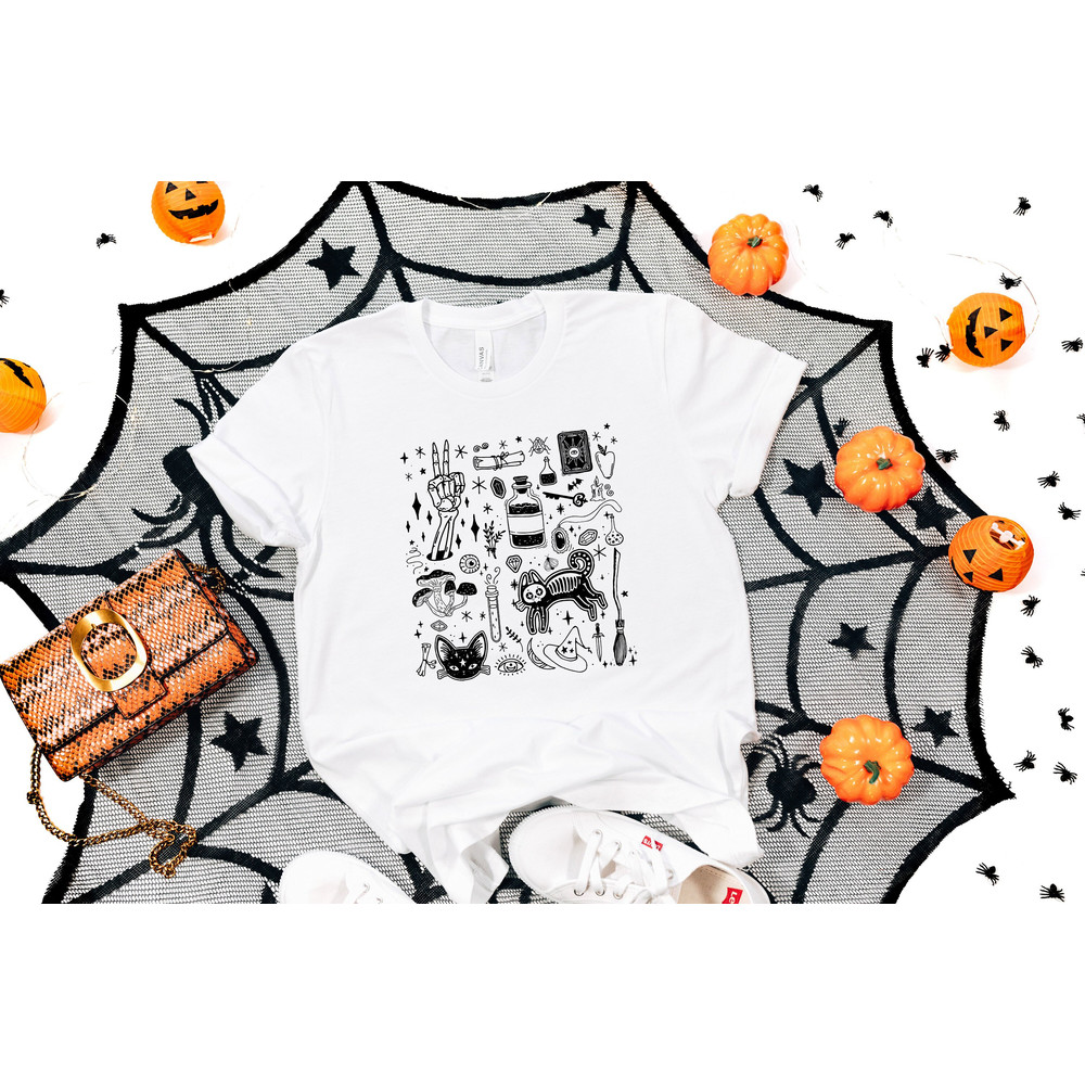 Trick Or Treat Shirt, Witch Shirt, Spell Books Shirt, Cute Halloween Shirt, Halloween Woman Shirt, Halloween Vibes Shirt, Halloween Gift.jpg