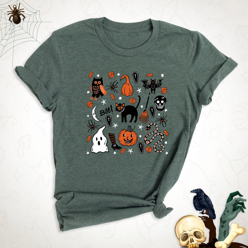 Halloween Spooky Things Shirt, WitchyStuff T-shirt, Halloween Shirt, Ghost Shirt, Bat Shirt, SkeletonSkull Tee, Snake Shirt, Halloween Party.jpg