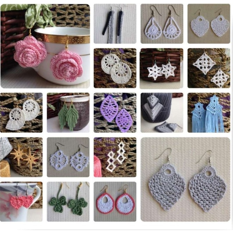 25 Crochet Earrings Volume 2 Amigurumi PDF Pattern toys patterns.jpg