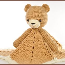 lovey blanket bear security blanket teddy