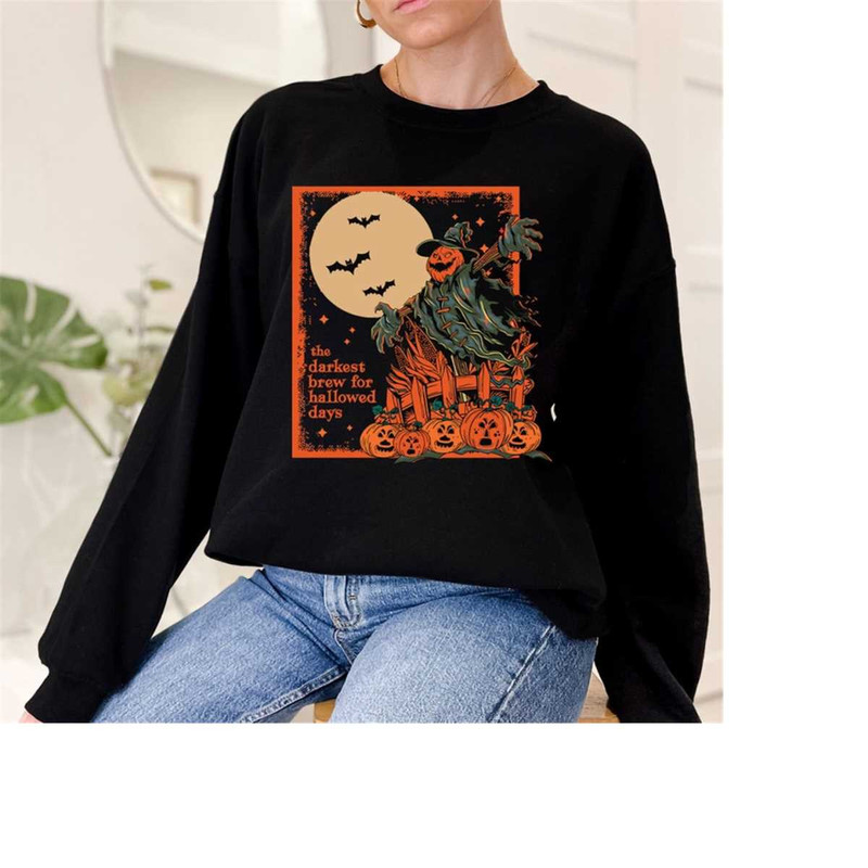Halloween Scarecrow Darkest Brew Halloween Tshirt, Fall Vintage Pumpkin Sweatshirt, Halloween Black Bat Tshirt, Funny Ha.jpg