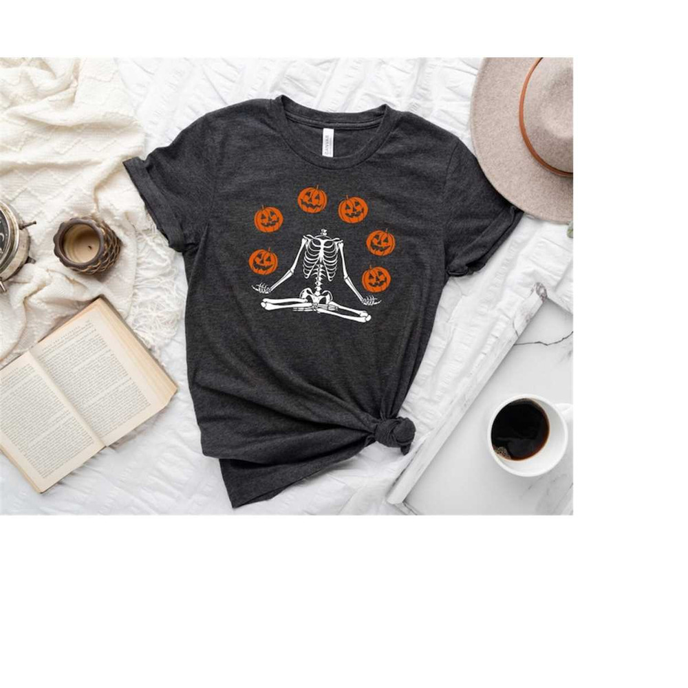 Halloween Shirt, Skeleton Shirt, Pumpkin Skeleton Shirt, Funny Skeleton Shirt, Spooky Season Shirt, Spooky TShirt, Funny.jpg