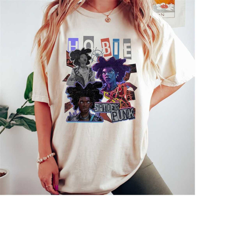 Hobie Brown Spider-Punk Spider-man Across the Spider-Verse Shirt, Retro Spider-Punk Shirt, Spider-man 2023 Tee, Marvel.jpg