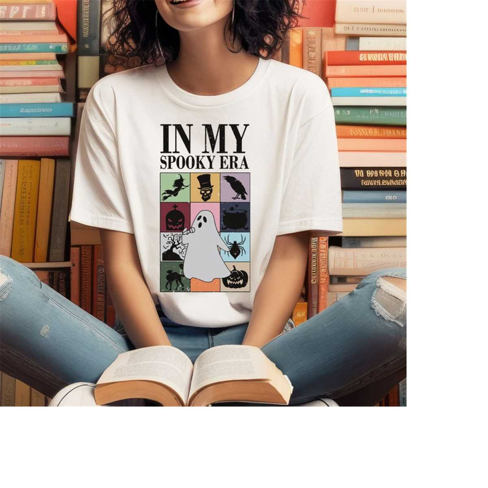 In My Spooky Era Halloween Tshirt, Fall Vintage Scare Spooky Sweatshirt, Halloween Pumpkin Tshirt, Halloween Party Gifts.jpg