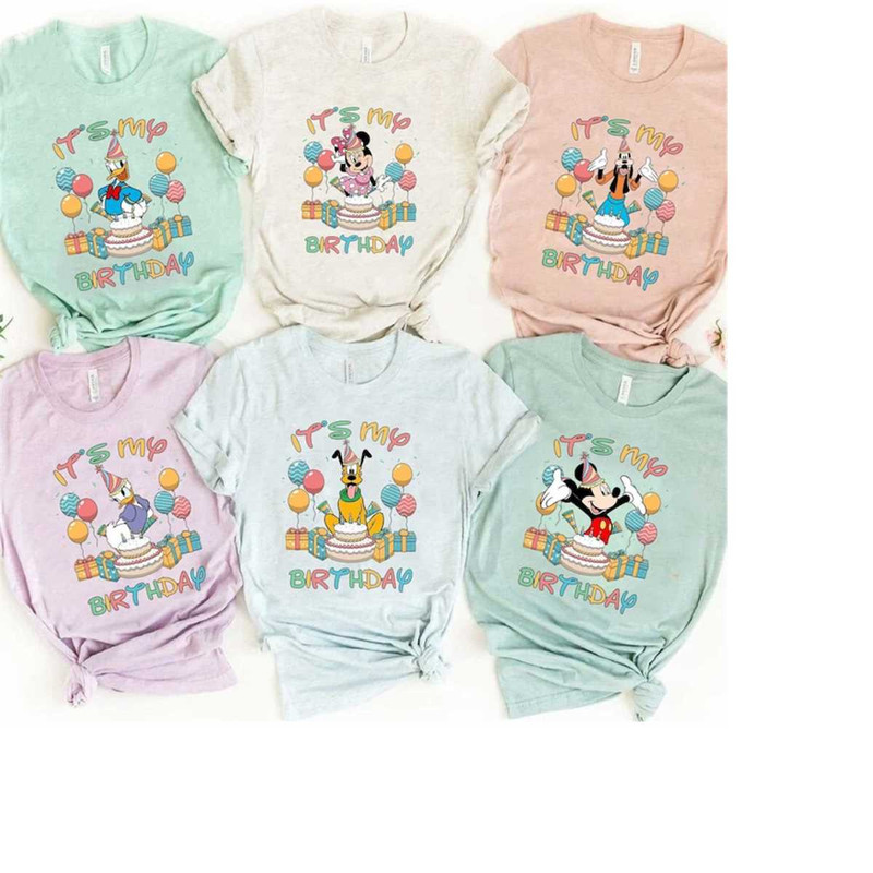 It's My Birthday Disney Character Shirt, Disney Birthday Shirt, Disney Boy Shirt, Disney Girls Shirt, Disneyland Trip, F.jpg