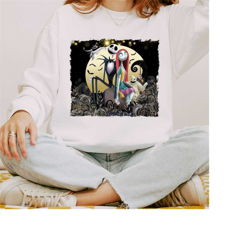 Jack And Sally Halloween Tshirt, Fall Skeleton Sweatshirt, Jack and Sally The Lovers, Jack Skellington Shirt, Halloween.jpg