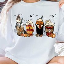 latte coffee halloween witch school tshirt, halloweentown university sweatshirt, coffee sweatshirt, halloween sweatshirt
