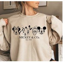 mickey co sweatshirt, unisex sweatshirt, crewneck sweatshirt, disney sweatshirts, oversized sweatshirts, mickey and fr
