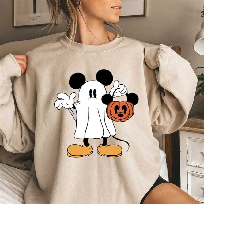 Mickey Pumpkin Ghost Sweatshirt, Mickey Boo Halloween Shirt, Pumpkin Mickey Shirt, Disney Spooky Shirt, Disney Halloween.jpg