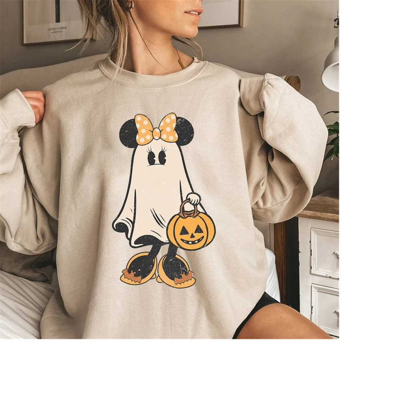 Minnie Ghost Halloween Sweatshirt, Vintage Minnie Spooky Season Shirt, Mickey's Not So Scary Halloween Shirt, Halloween 1.jpg