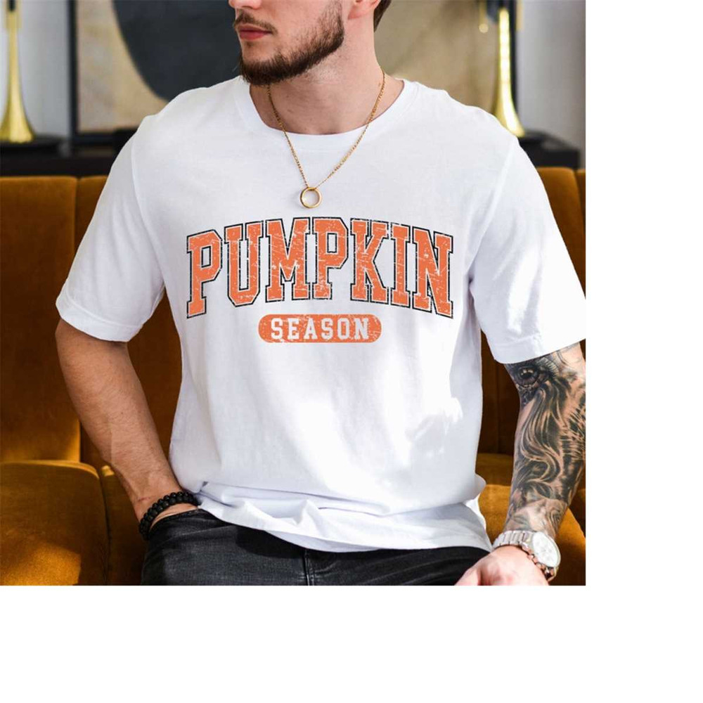 Pumpkin Season Varsity Halloween Tshirt, Halloweentown University sweatshirt, Halloween Outfits, Halloween Pumpkin Shirt.jpg