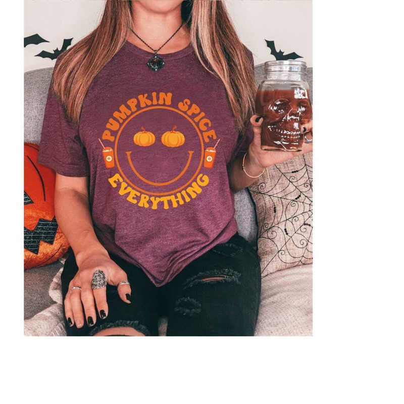 Pumpkin Spice Everything Shirt, Pumpkin Shirt, Fall Shirt, Pumpkin Spice Latte, Retro Autumn Shirt, Natural Shirt, Fall.jpg