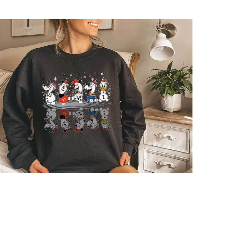 Mickey and Friends Christmas Snowman Sweatshirt, Disneyland Xmas Tee, Christmas Disney Family Shirts, Mickey's Very Merr.jpg