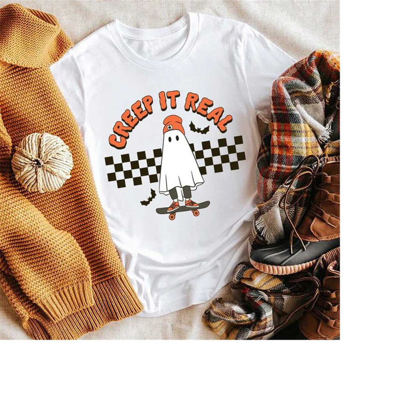Retro Halloween Comfort Colors shirt, Creep it Real Shirt, Vintage Ghost Halloween Shirt, Witch Shirt, Retro Fall Shirt,.jpg