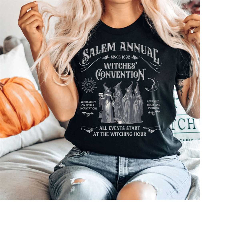Salem Witch Convention Halloween Tshirt, Halloweentown sweatshirt, Ladies Ghost Tee, Ladies Ghost Tee 2023, Halloween T.jpg