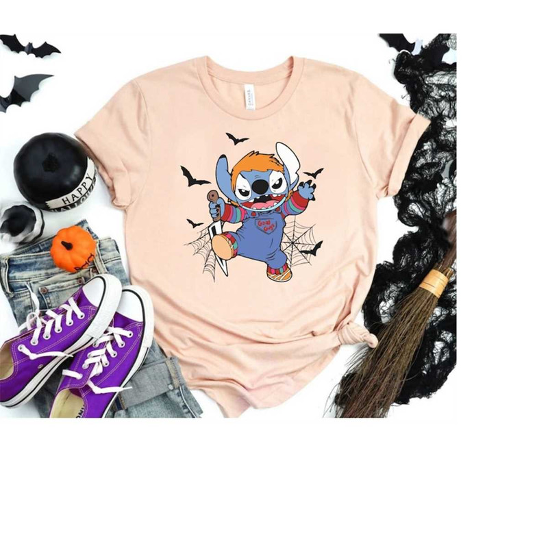 Stitch Halloween Shirt, Stitch Spooky Shirt, Disney Spooky Season Shirt, Disney Halloween Shirt, Trick Or Treat Disney.jpg