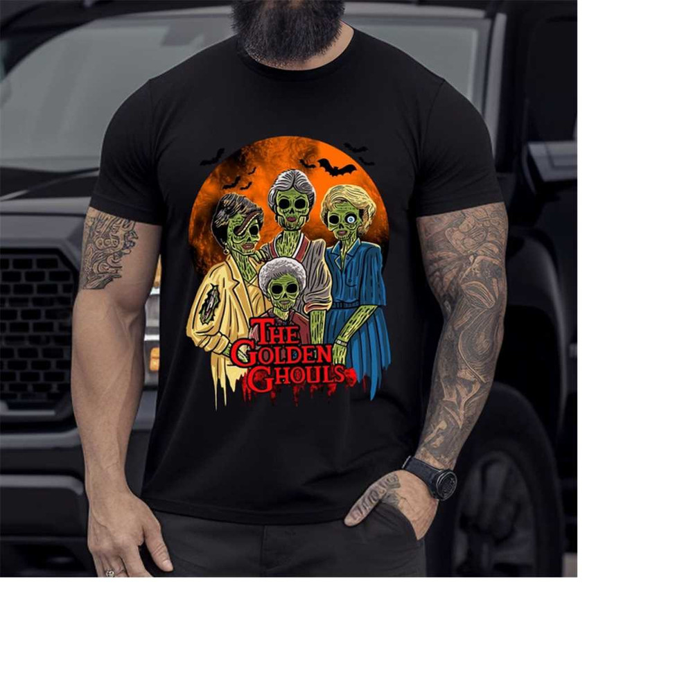 The Golden Ghouls Horror Halloween Blood Moon Tshirt, Vintage Ghost Halloween Sweatshirt, Halloween Ghouls Tshirt, Monst.jpg