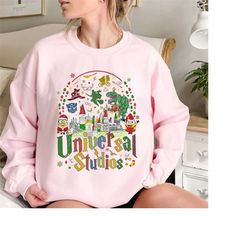 universal studios christmas sweatshirt, universal christmas shirt, universal studios trip shirt, christmas party 2023 sh