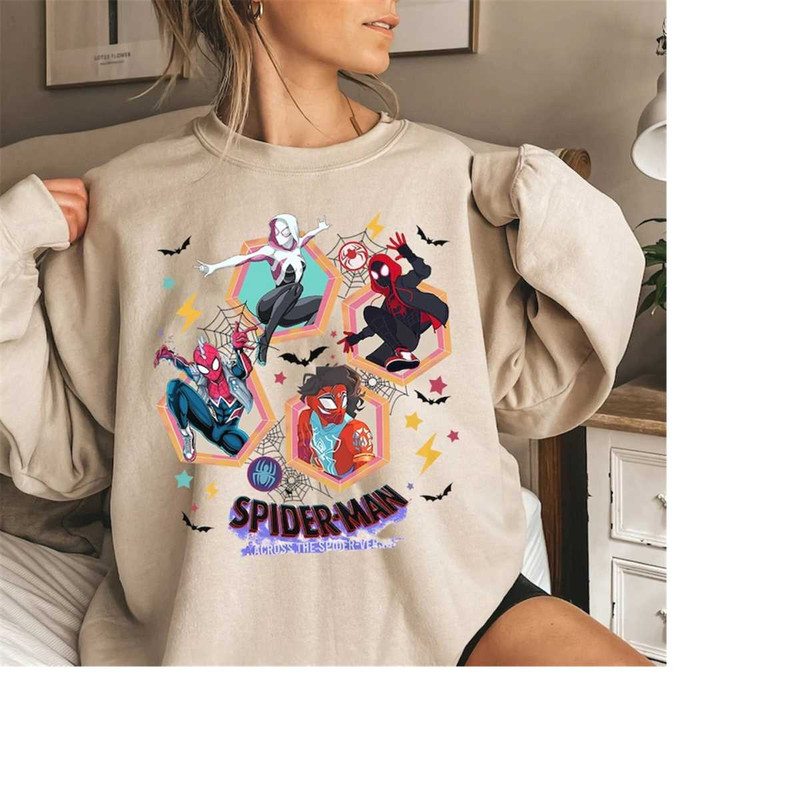 Vintage 90s The Amazing Spider-Cat Sweatshirt, Retro Spider-Man Across The Spider-Verse Sweatshirt, Spiderman Marvel Shi.jpg