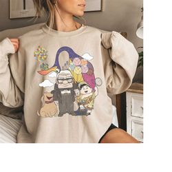 vintage adventure is out there sweatshirt, up movie shirt, up balloon sweatshirt, pixar up shirt, disney family vacation