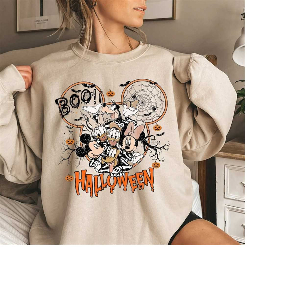 Vintage Disney Halloween Sweatshirt, Mickey And Friends Halloween Shirt, Mickey's Not-So-Scary Halloween Party, Disney F 1.jpg