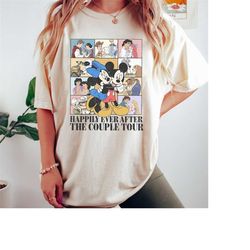vintage disney happily ever after the couple tour shirt, retro mickey minnie anniversary gift, disney honeymoon shirt, d