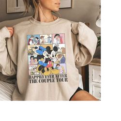 vintage disney happily ever after the couple tour sweatshirt, mickey minnie anniversary gift, disney honeymoon shirt, di