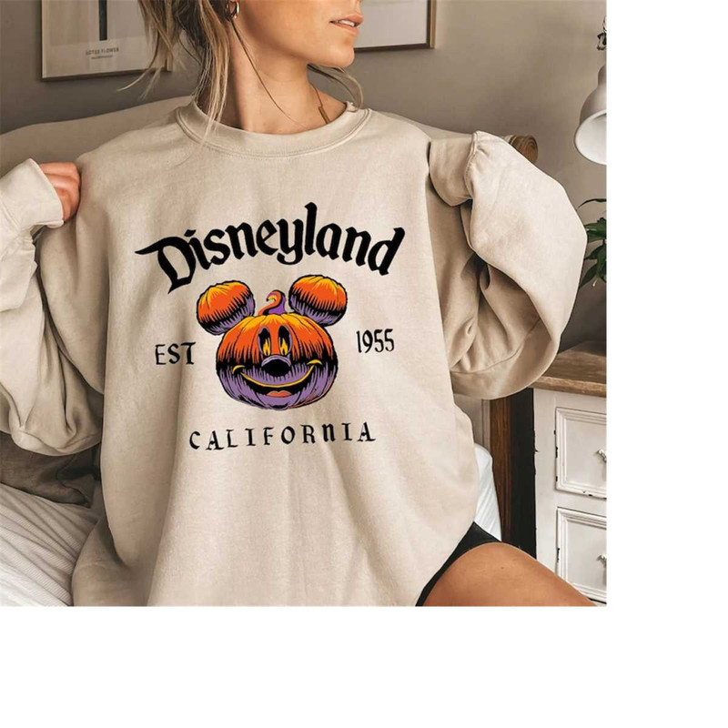 Vintage Disneyland Est 1955 Halloween Sweatshirt, Retro Mickey Pumpkin Halloween Sweatshirt, Mickey Ghost Shirt, Disney.jpg