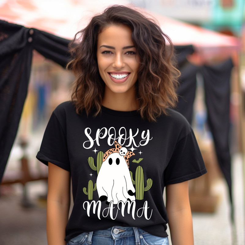 Spooky Mama Shirts Halloween Present For Mom Shirt Spooky Mom Clothing Mama Halloween Shirt Ghost Mom Shirt Halloween Shirt For Mom Western.jpg