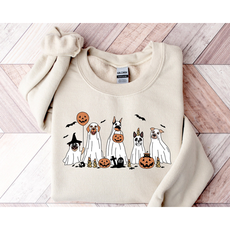 Ghost Dog Sweatshirt, Halloween Sweatshirt,Halloween Sweater,2023 Happy Halloween, Retro Spooky Season, Ghost Sweatshirt,Halloween Dog Shirt.jpg