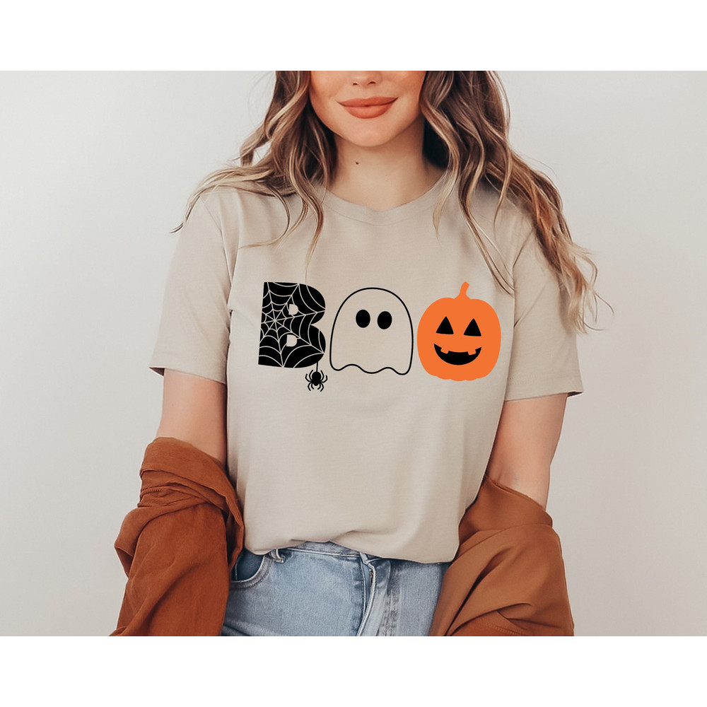 Halloween Boo Shirt, Spider Halloween Shirt, Halloween Ghost Shirt, Halloween Pumpkin Shirt, Kids Halloween Shirt, Toddler Halloween Tee.jpg