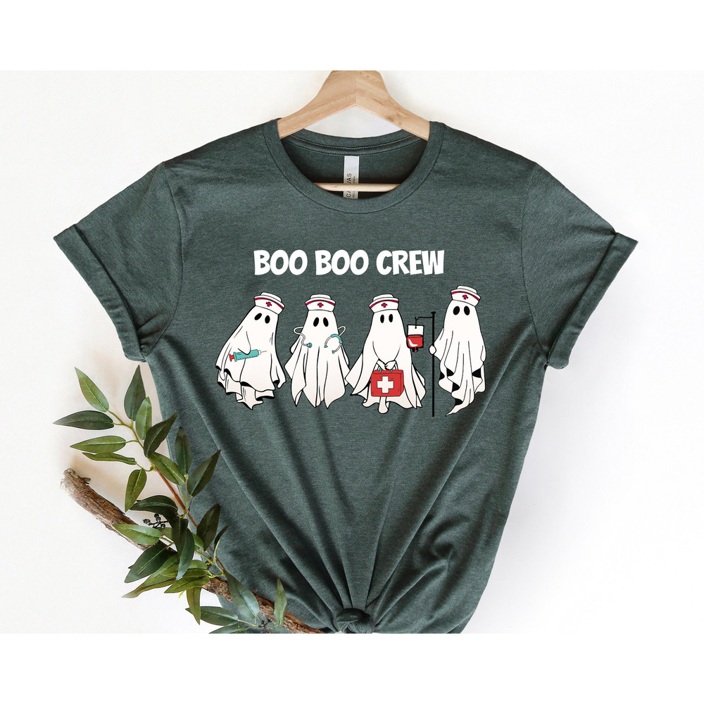 Halloween Nurse Shirt, Boo Boo Crew Shirt, Boo Shirt, Halloween Shirt, Funny Halloween Shirt, Cute Nurse Shirt, Ghost Nurse Shirt.jpg