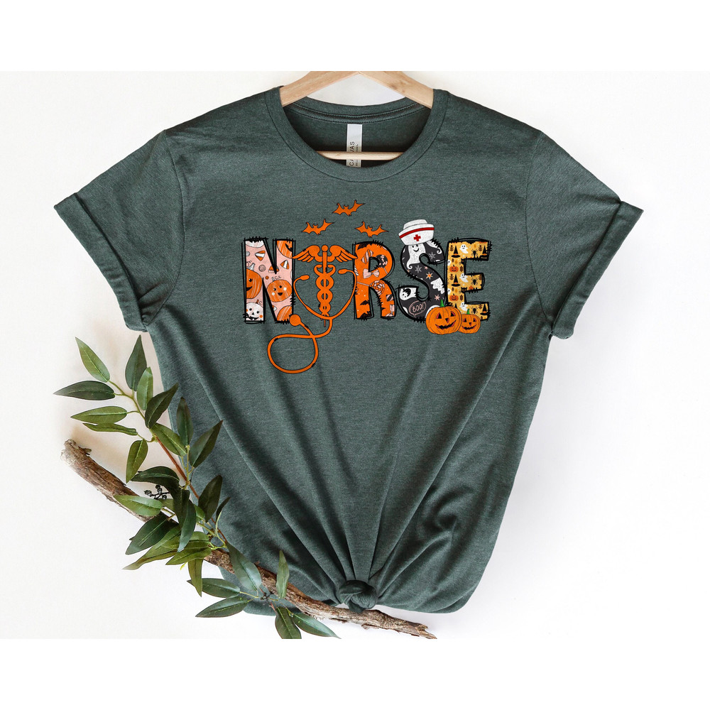 Halloween Nurse Shirt, Spooky Nurse Shirt, Nurse Halloween Gifts, Halloween Party Shirt, Nurse Halloween T-shirt, Cute Nurse Shirt.jpg