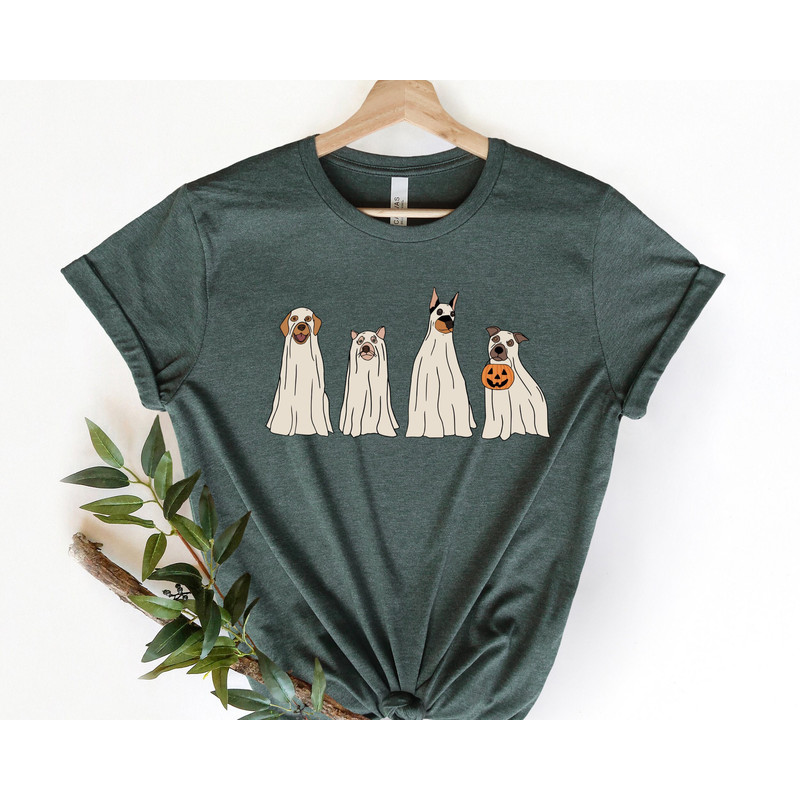 Halloween Shirt, Ghost Shirt, Halloween Dog Shirt, Ghost Dog Shirt, 2023 Happy Halloween, Retro Spooky Season, Halloween Shirt.jpg
