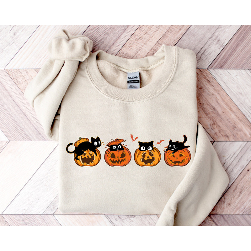 Halloween Sweatshirt, Cat Sweatshirt, Halloween Sweater, Cool Halloween Cat Sweatshirt, Cat Lover Hoodie, Black Cat Sweatshirt,Spooky Season.jpg