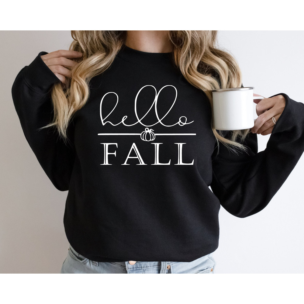 Halloween Sweatshirt, Hello Fall Sweatshirt, Halloween Pumpkin Hoodie,  Autumn Sweater For Women, Cute Fall Clothing, Thanksgiving Hoodie.jpg