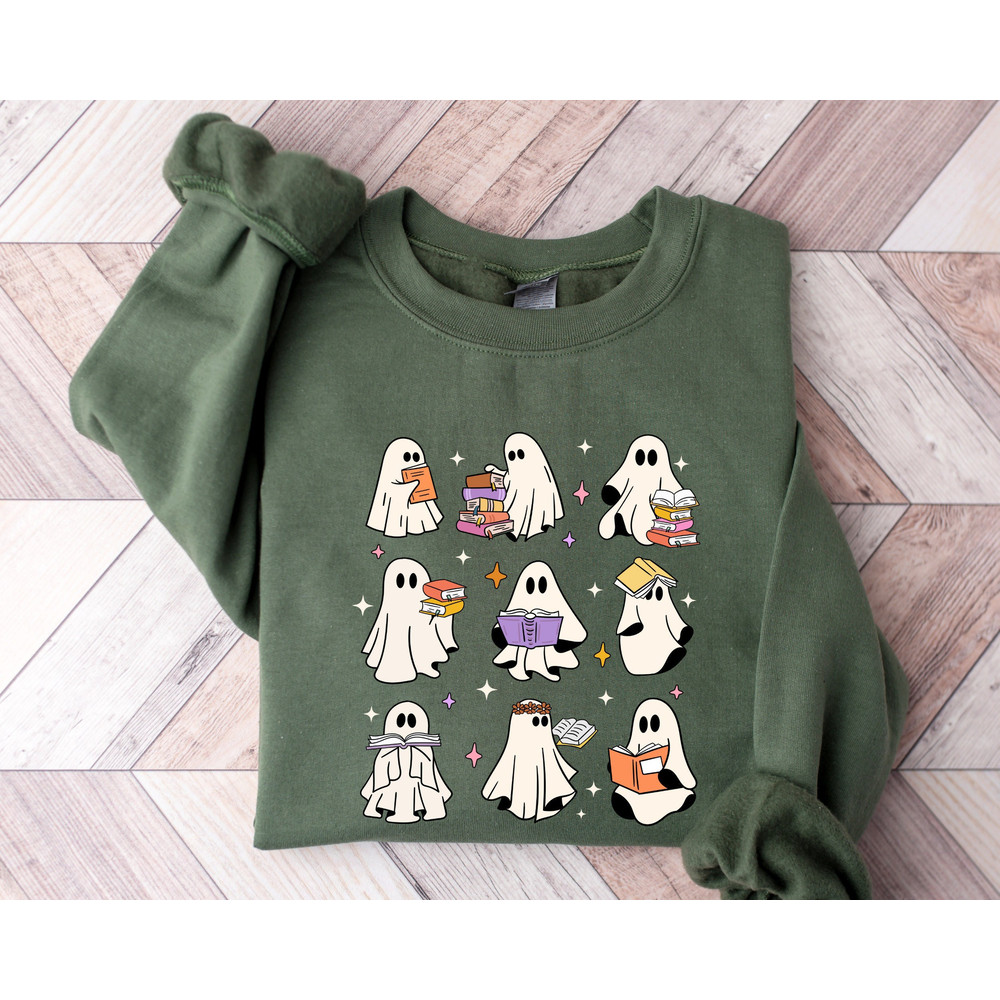 Teacher Ghost Reading Books Sweatshirt, Halloween Teacher Sweatshirt, Halloween Shirt,Teacher Gift, Librarian Halloween,Halloween Boo School.jpg