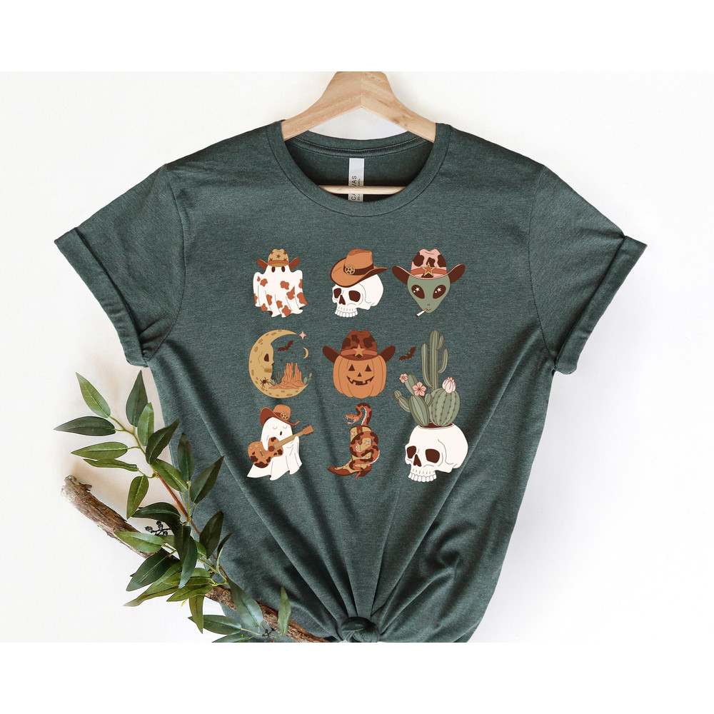 Western Halloween Shirt, Howdy Pumpkin Shirt, Country Halloween Tee, Retro Halloween Tee, Western Shirt, Cowboy Ghost Tee, Retro Pumpkin.jpg