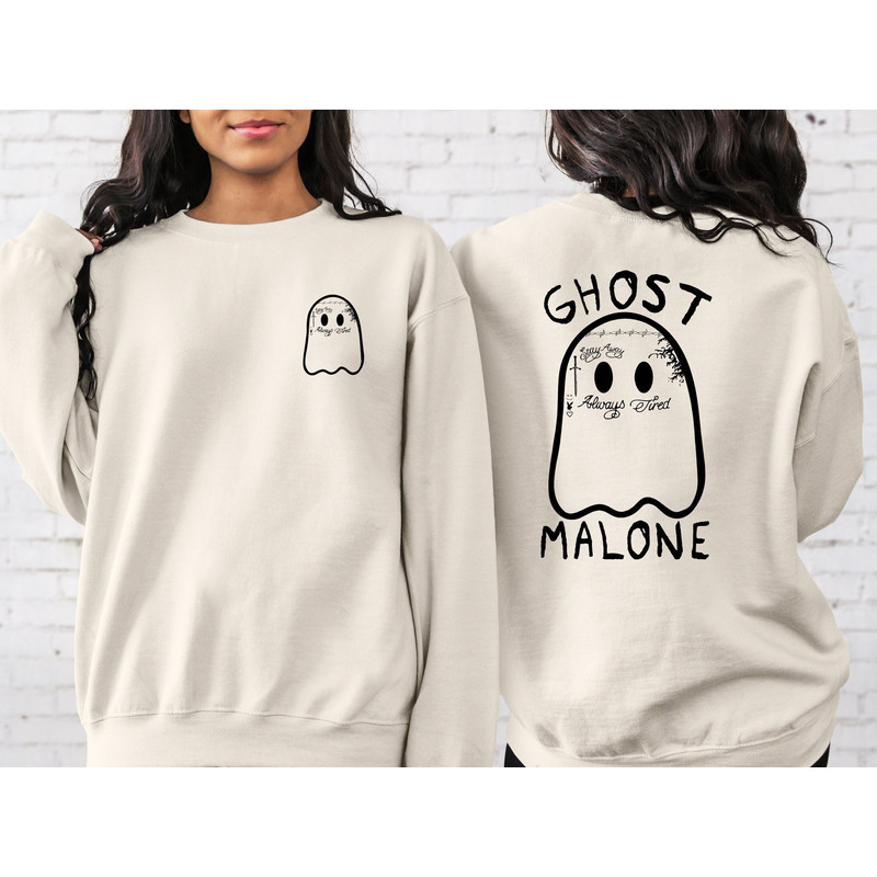 2 Side Ghost Malone Pocket Size Sweatshirt, Halloween Shirts,Funny Ghost Malone Shirt,Spooky Halloween Tee,Malone Fan Shirt,Cute Ghost Shirt.jpg