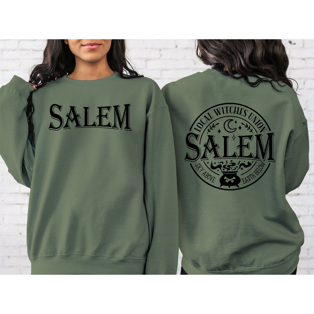 2 Side Halloween Salem Sweatshirt, Salem Local Witches Union Shirt, Halloween Sweatshirt, Witch Shirt, Fall Shirts, Halloween Party Shirt.jpg