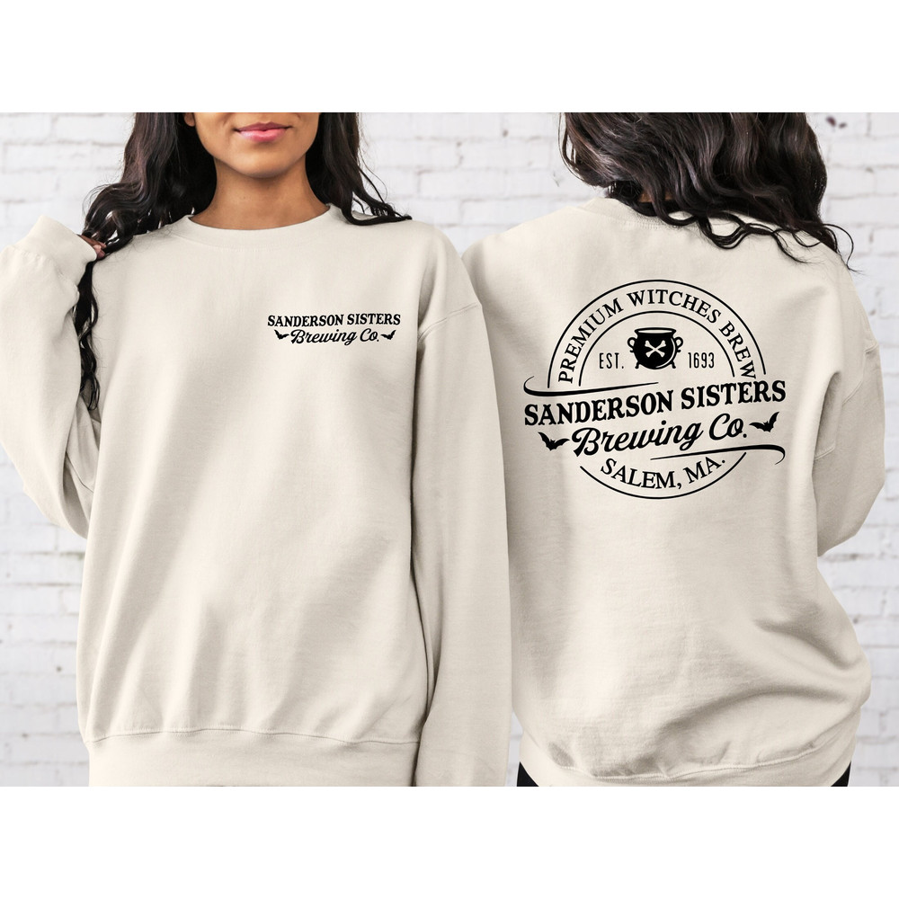 2 Side Sanderson Sister Brewing Co Halloween Pocket Size Sweatshirt, Halloween Shirts, Sanderson Sister Shirt, Sanderson Sisters Sweatshirt.jpg
