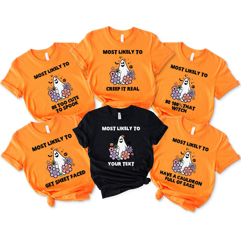 Custom Halloween Matching Shirt,Most Likely To Halloween Shirt,Halloween Sweatshirt,Halloween Family Shirt,Floral Ghost Tee,Halloween Party.jpg
