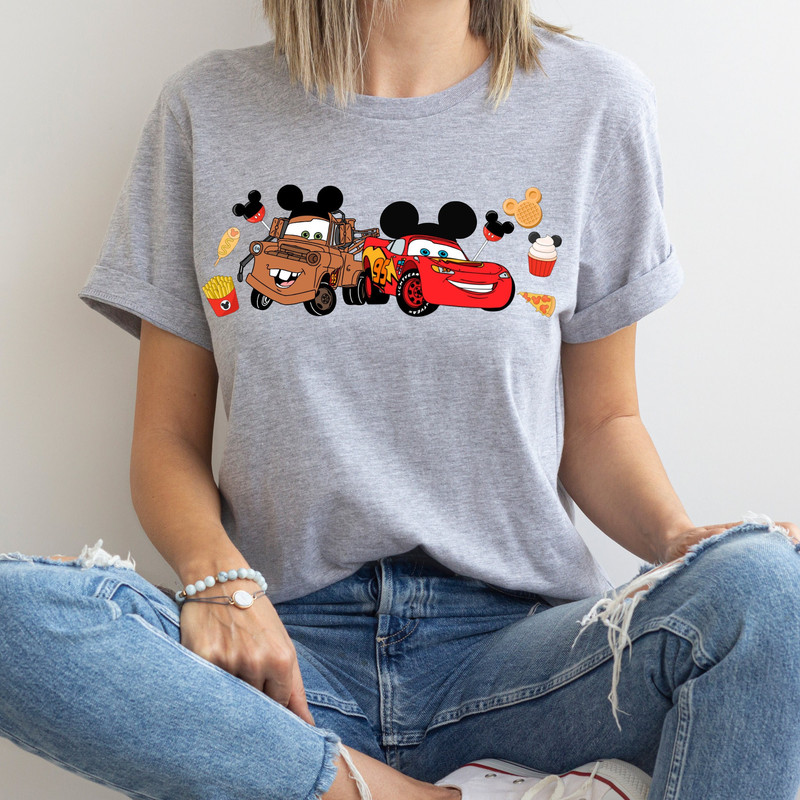 Mater and McQueen Friend Shirt, Disney Couple Shirt, Disney Cars Shirt, Cars with Snacks Shirt, Disney Trip, Disney Food Lover.jpg