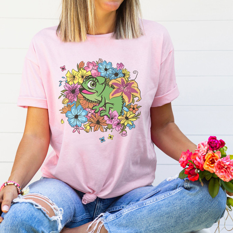 Pascal Floral Shirt, Rapunzel Movie Pascal Shirt, Disney Tangled Movie Pascal Shirt, Disney Pascal Shirt, Rapunzel Pascal Tee, Disney Gift.jpg