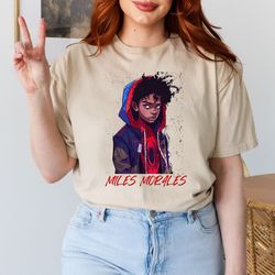 spider man miles morales shirt, marvel comics miles morales shirt, spider verse miles morales shirt, marvel miles morale