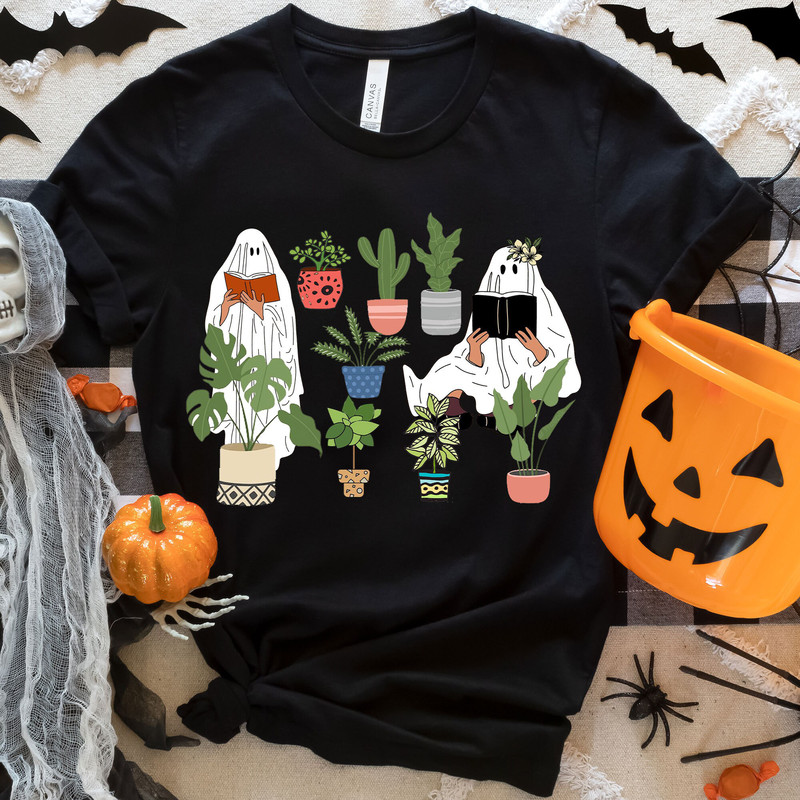 Halloween Ghost Plant Tshirt, Cute Ghost Plant Sweatshirt, Ghost Sweatshirt, Plant Lover Ghost Hoodie, More Plant Shirt, Spooky Gardener Tee.jpg
