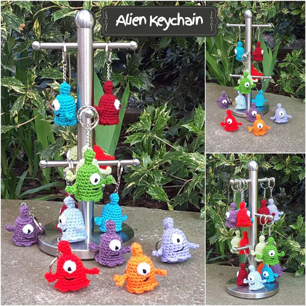 Alien Keychain, Amigurumi Crochet Patterns, Crochet Pattern.jpg