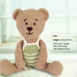 Amigurumi Teddy Bear Crochet Pattern, Amigurumi Crochet Patterns, Crochet Pattern