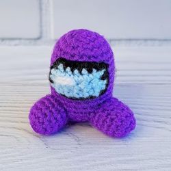 Among Us Mini Purple Crewmate,Amigurumi Crochet Patterns, Crochet Pattern