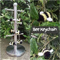 Bee Keychain Amigurumi Crochet Patterns, Crochet Pattern